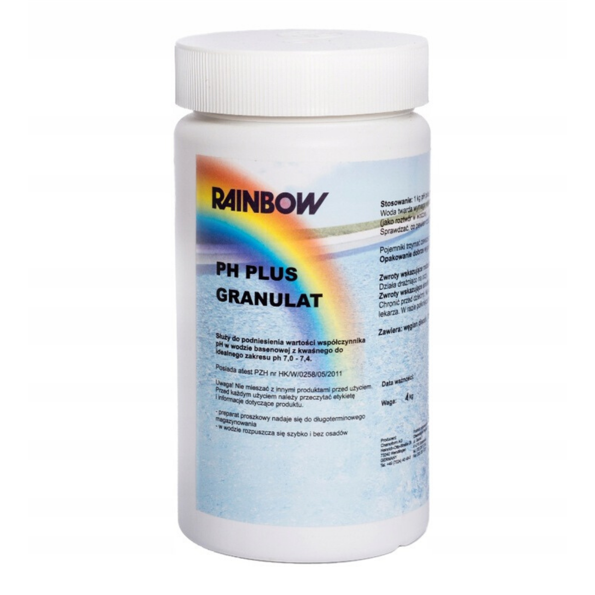 RAINBOW pH Plus granulat 1 KG - basensklep