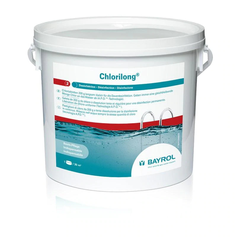 Bayrol Chlorilong - chlorowe tabletki wolnorozpuszczalne 200g | 1KG, 5KG